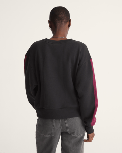 Vans Faster Crew Sweatshirt in Black / Pink