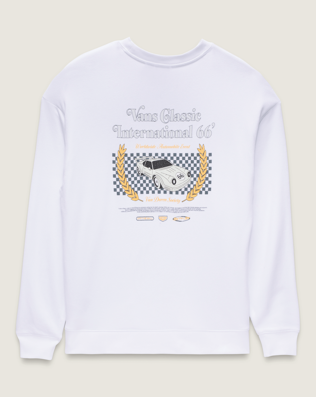 Vans Sport International 66 Crew Sweatshirt in White