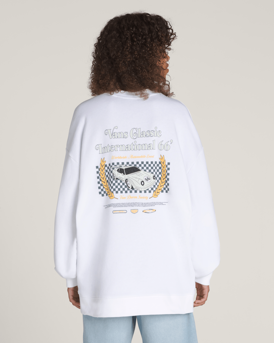 Vans Sport International 66 Crew Sweatshirt in White