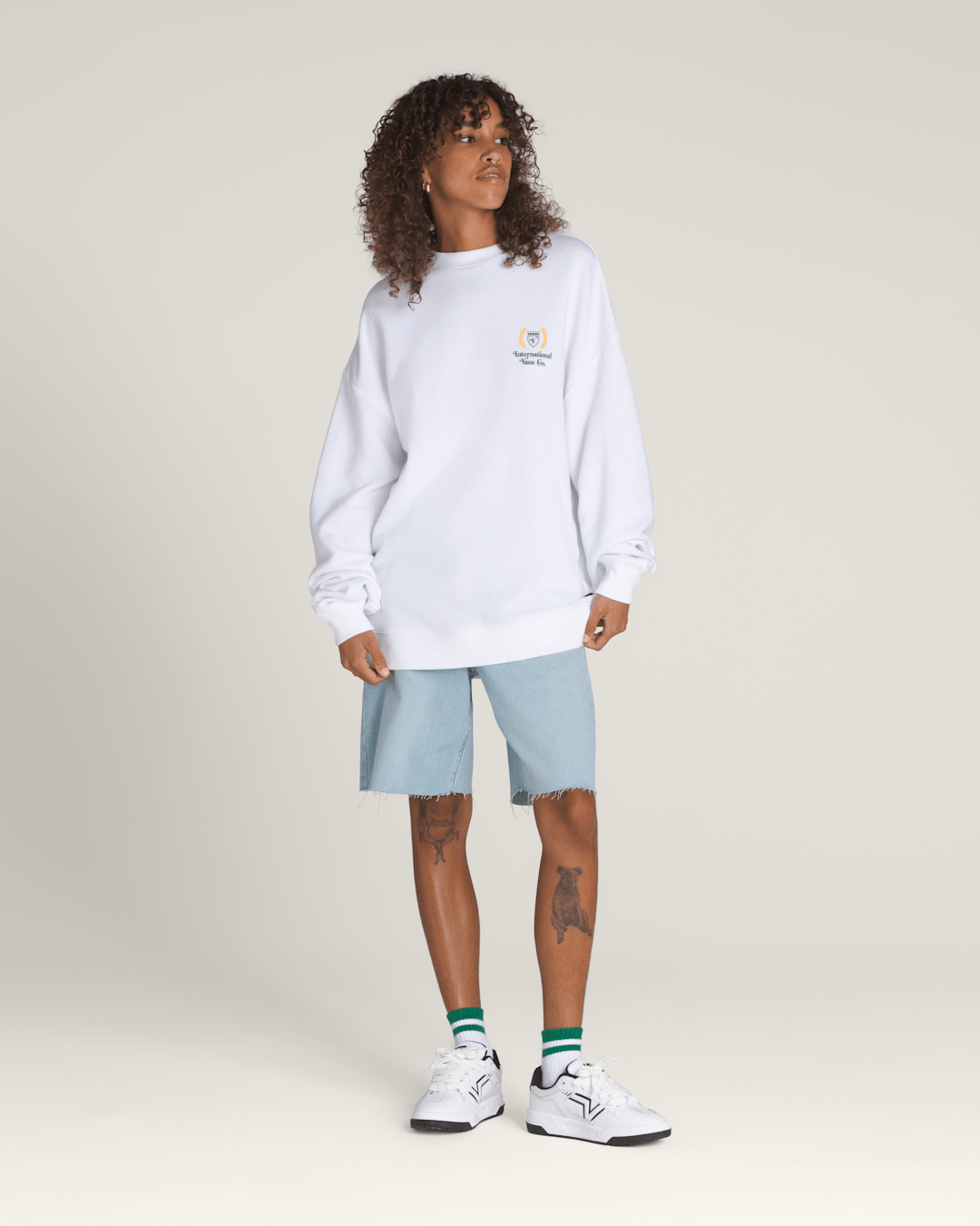 Vans Sport International 66 Crew Sweatshirt in White