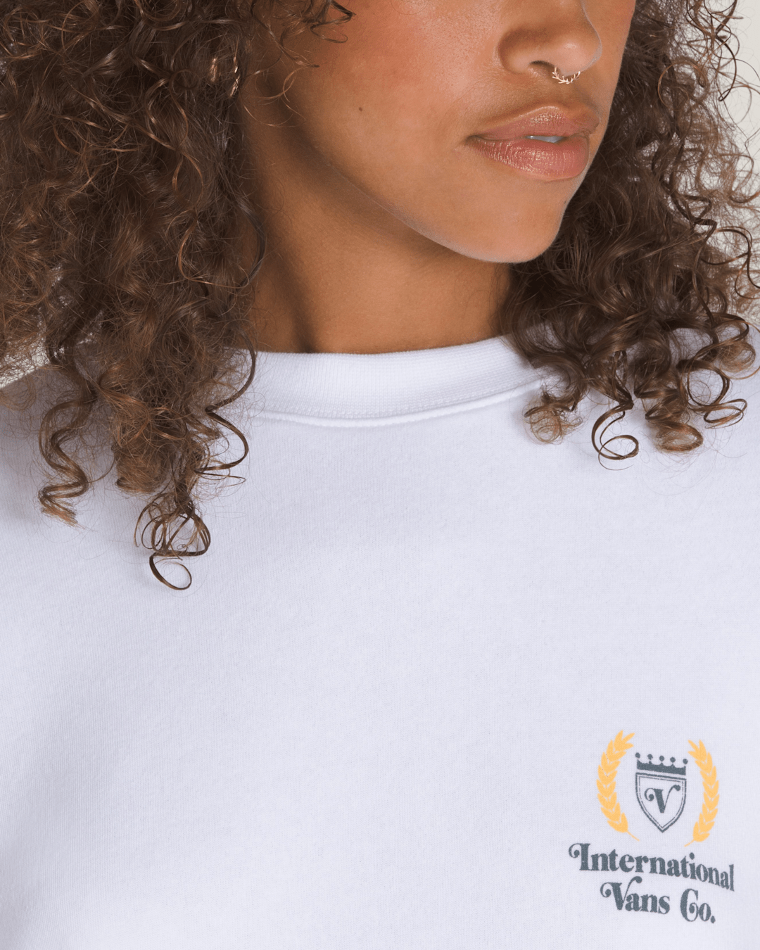 Vans Sport International 66 Crew Sweatshirt in White