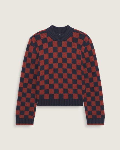 Vans Cameron Sweater in Checkerboard Blue / Red