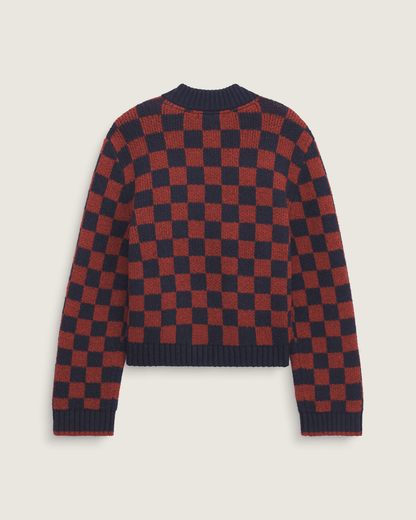 Vans Cameron Sweater in Checkerboard Blue / Red