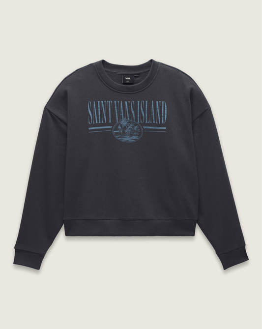 Vans Retro Isle Graphic Crew Sweatshirt in Asphalt Grey