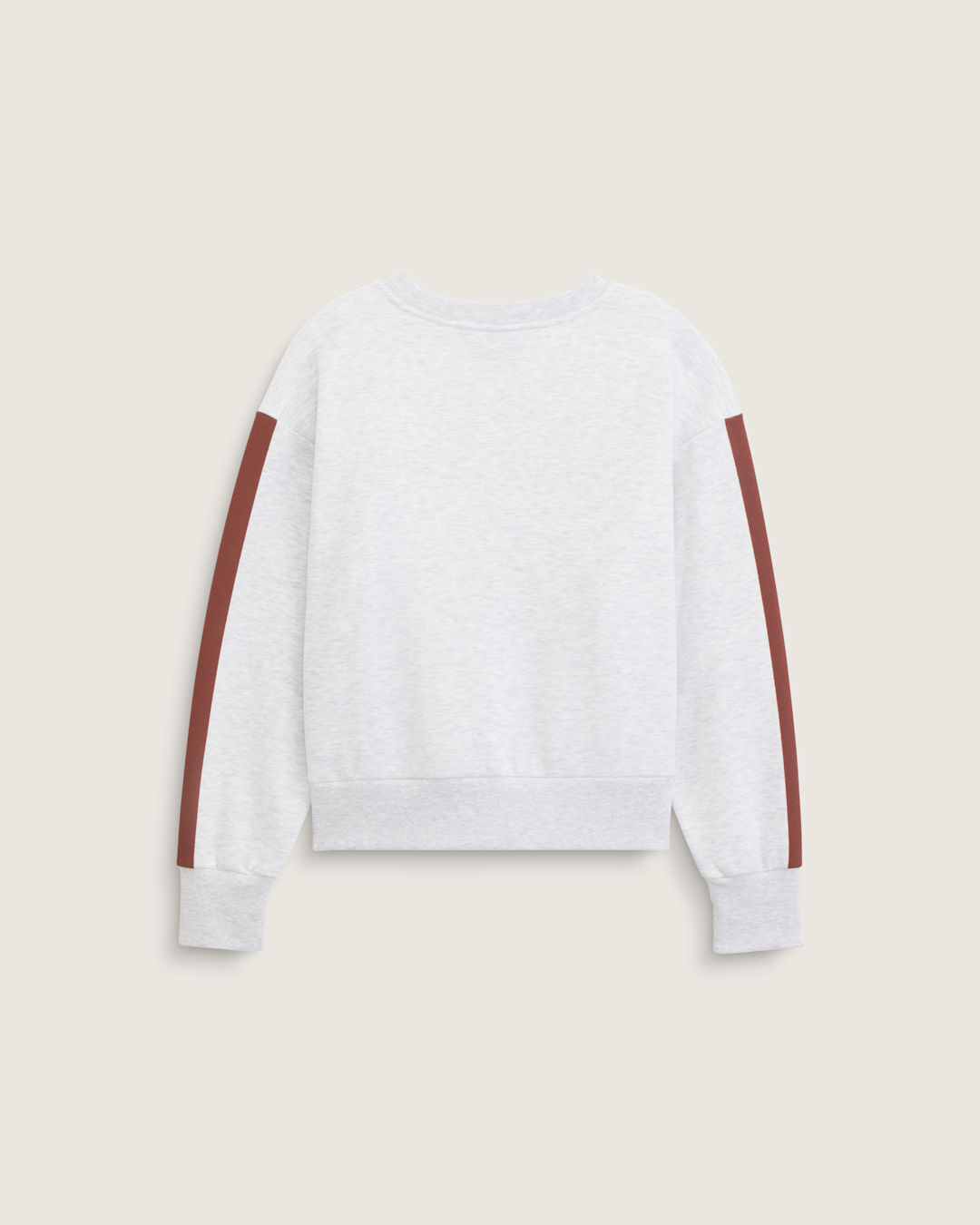 Vans Faster Crew Sweatshirt in Heather White / Port Royal Red