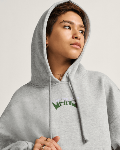 Vans World Peace Retro Pullover Hoodie in Heather Grey
