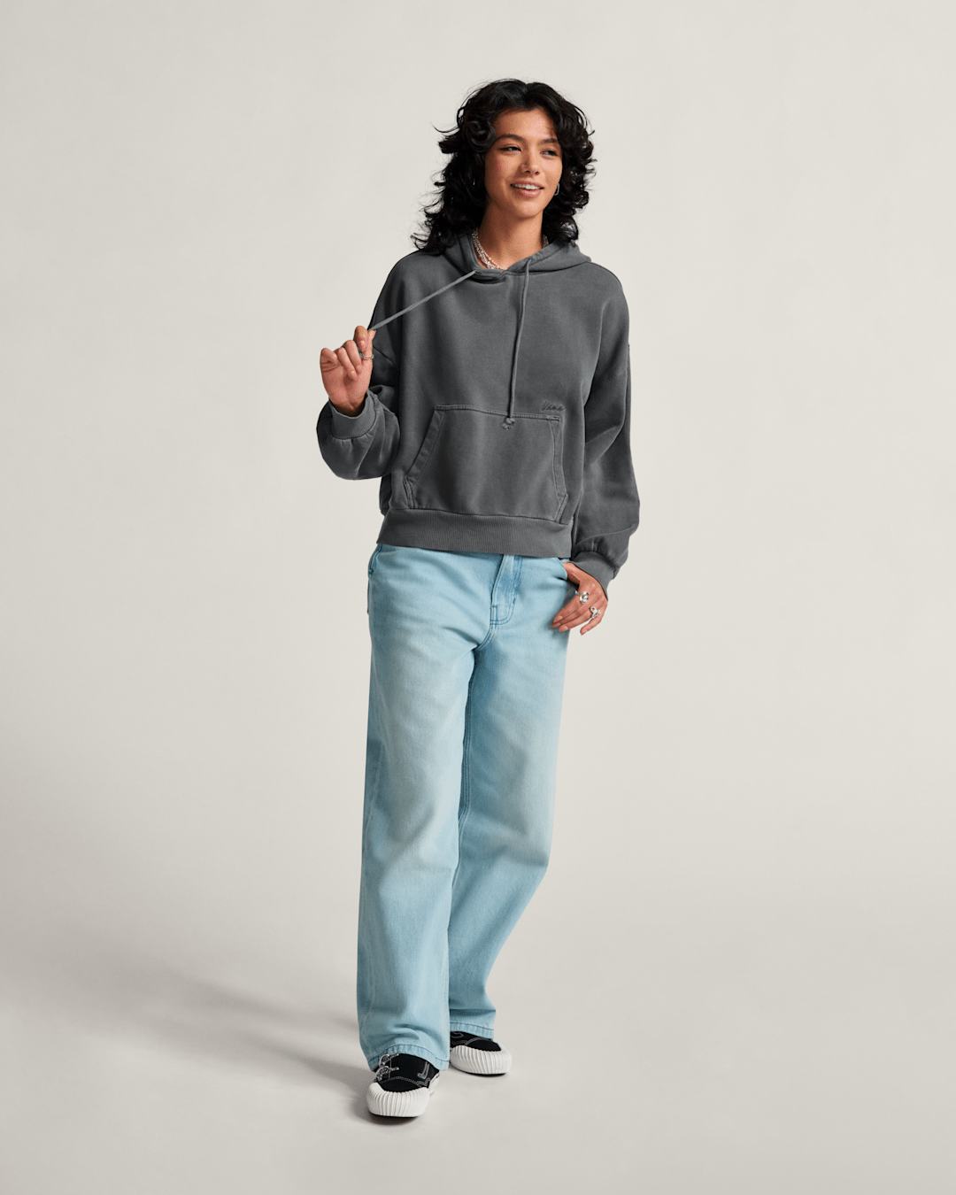 Vans Retro Pullover Hoodie in Asphalt Grey