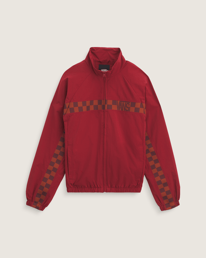 Vans Ronnie Track Jacket in Bordeaux Red