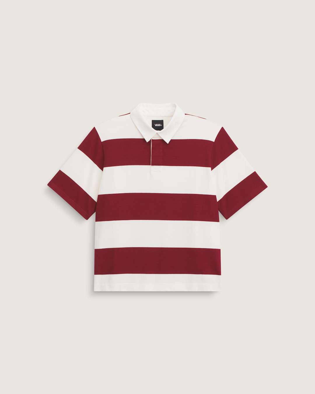 Vans Rugby Shirt in Bordeaux Red
