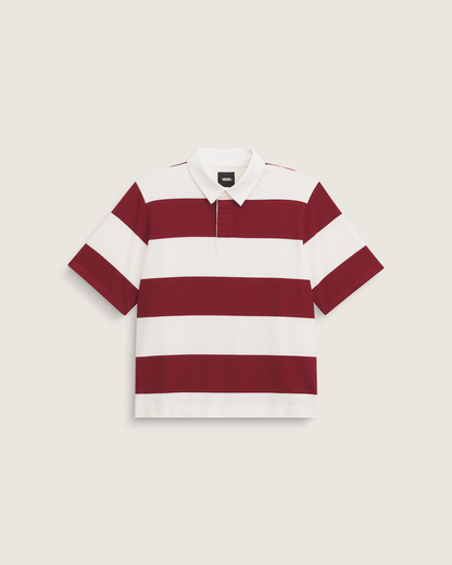 Vans Rugby Shirt in Bordeaux Red