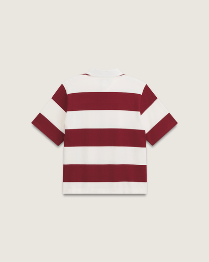 Vans Rugby Shirt in Bordeaux Red