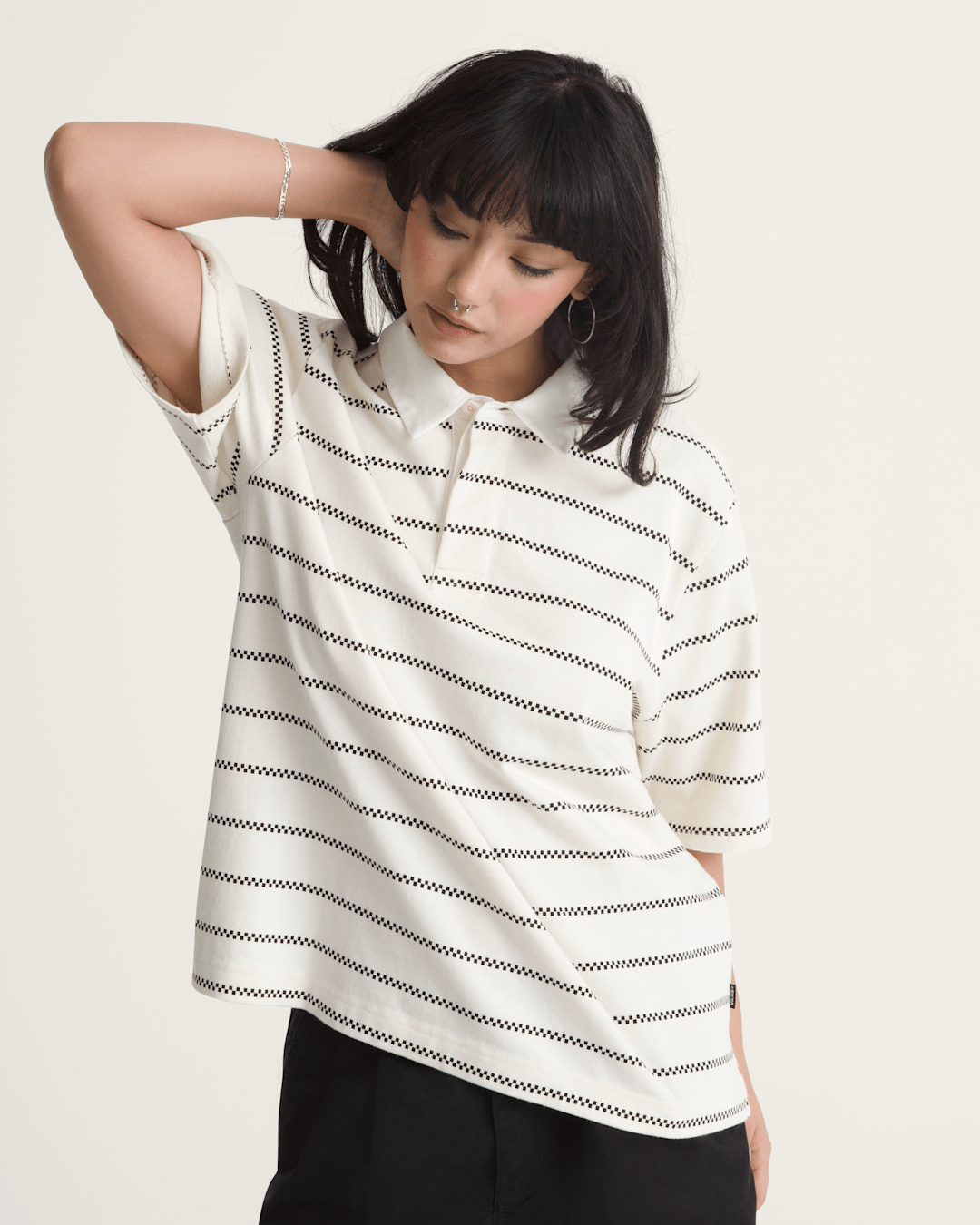 Vans Rugby Shirt in Marshmallow White
