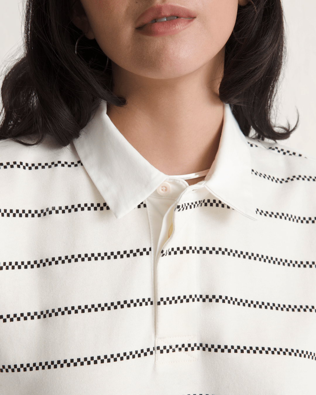 Vans Rugby Shirt in Marshmallow White