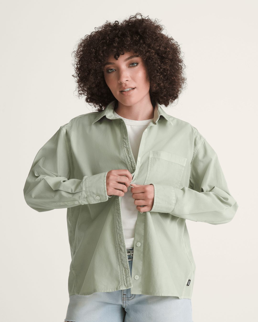 Vans Utility Shirt in Soft Sage Green