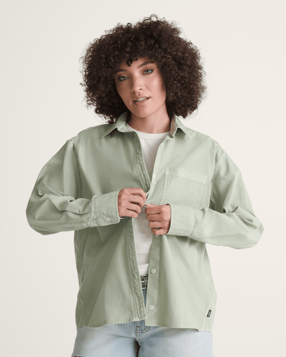 Vans Utility Shirt in Soft Sage Green