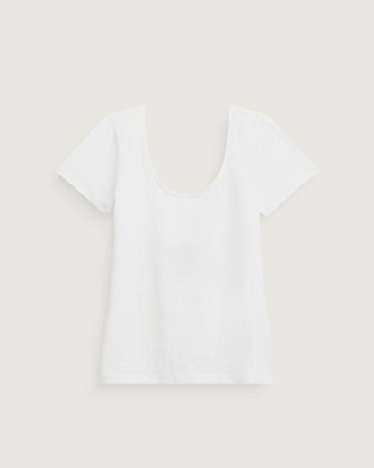 Vans Double Scoop T-Shirt in True White