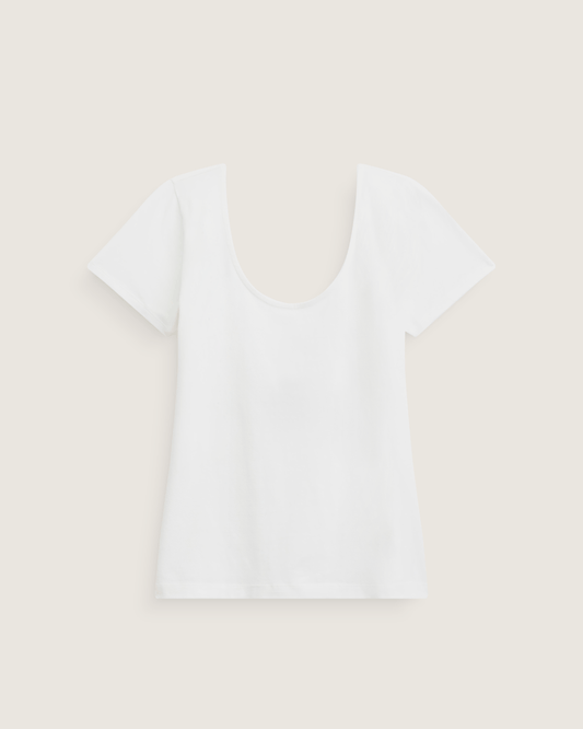 Vans Double Scoop T-Shirt in True White