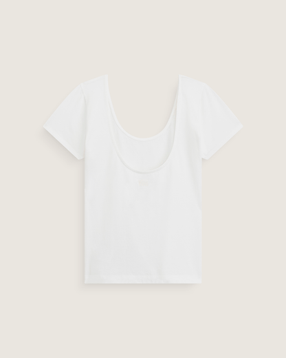 Vans Double Scoop T-Shirt in True White