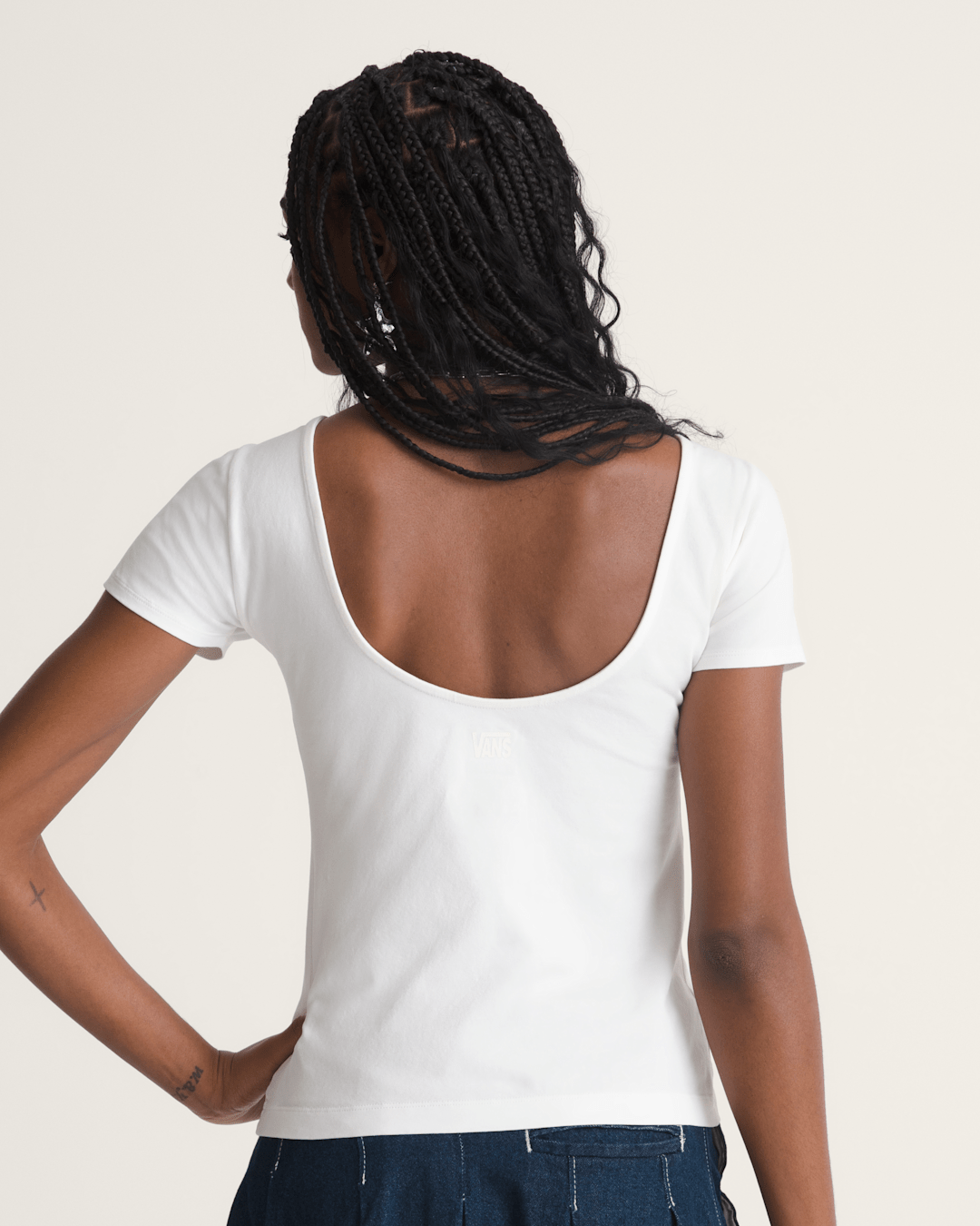 Vans Double Scoop T-Shirt in True White