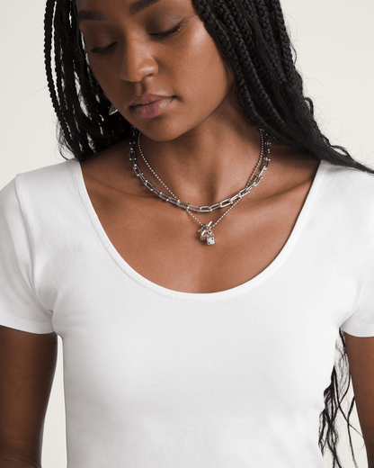 Vans Double Scoop T-Shirt in True White