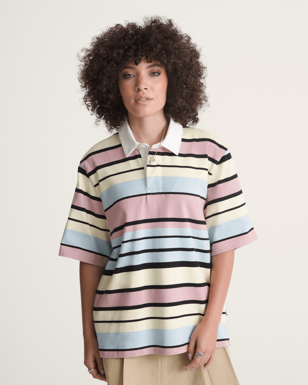 Vans Rugby Shirt in Misty Mauve Red