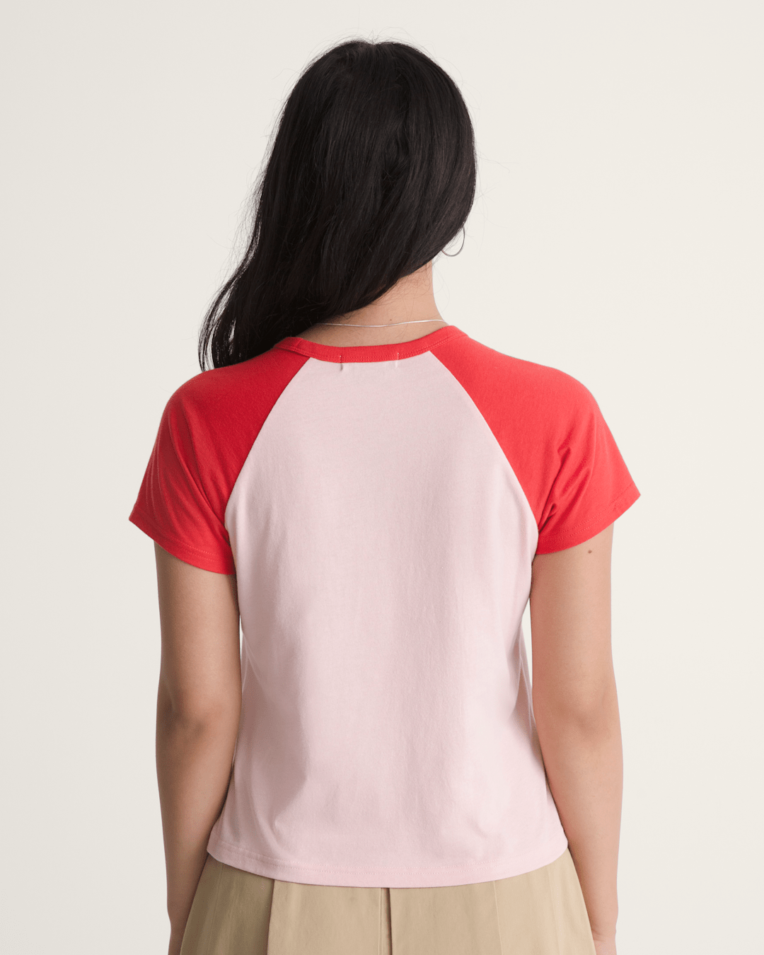 Vans Gracie Raglan T-Shirt in Coral Blush Pink