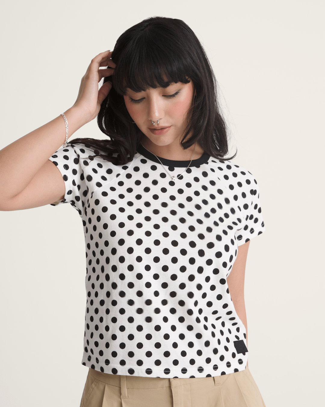 Vans Gracie Raglan T-Shirt in Blanc De Blanc White