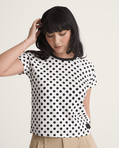 Vans Gracie Raglan T-Shirt in Blanc De Blanc White