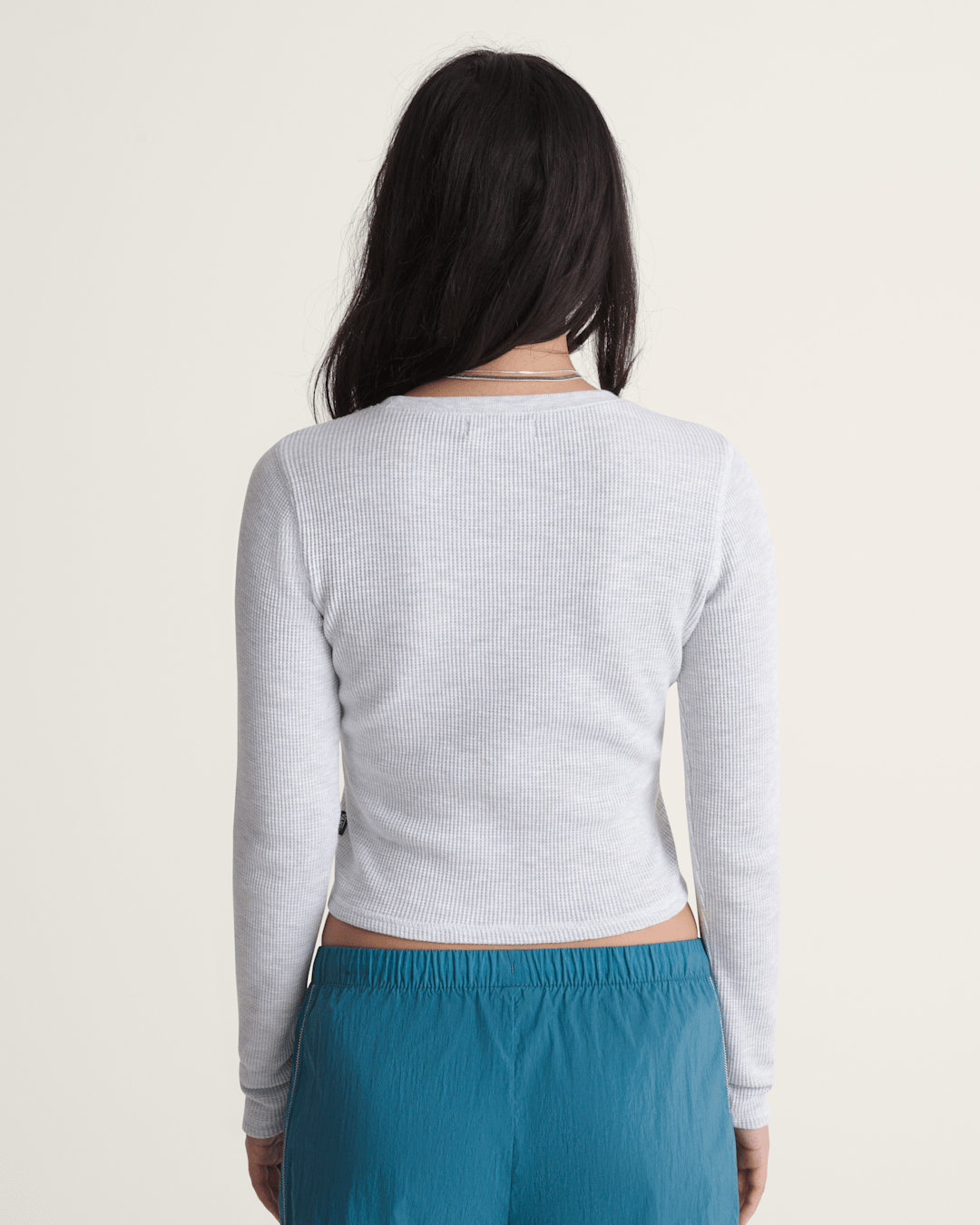 Vans Waffle Long Sleeve in WHITE HEATHER