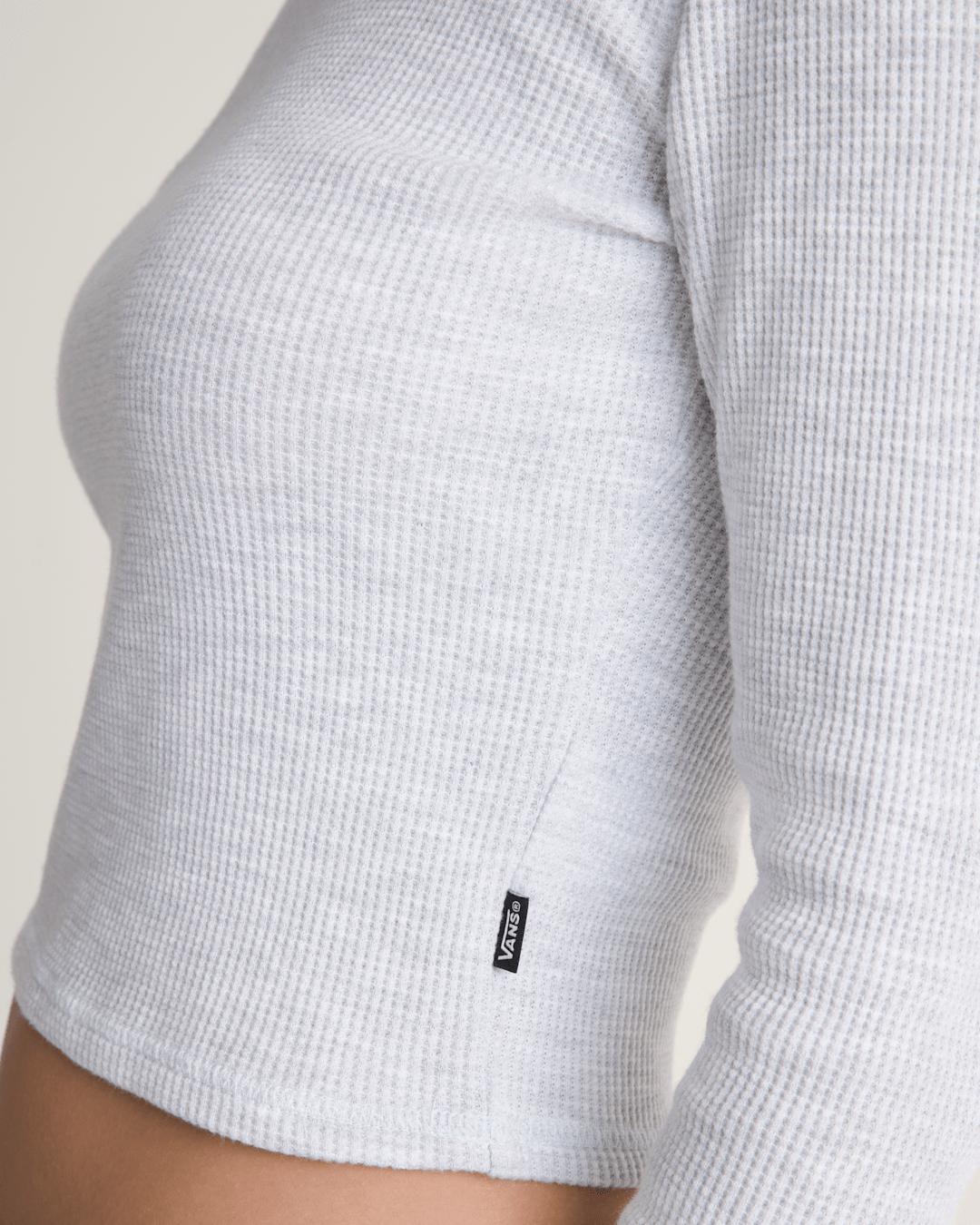 Vans Waffle Long Sleeve in WHITE HEATHER