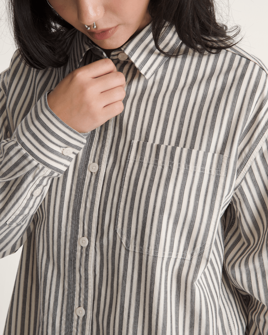 Vans Utility Stripe Shirt in Black-White