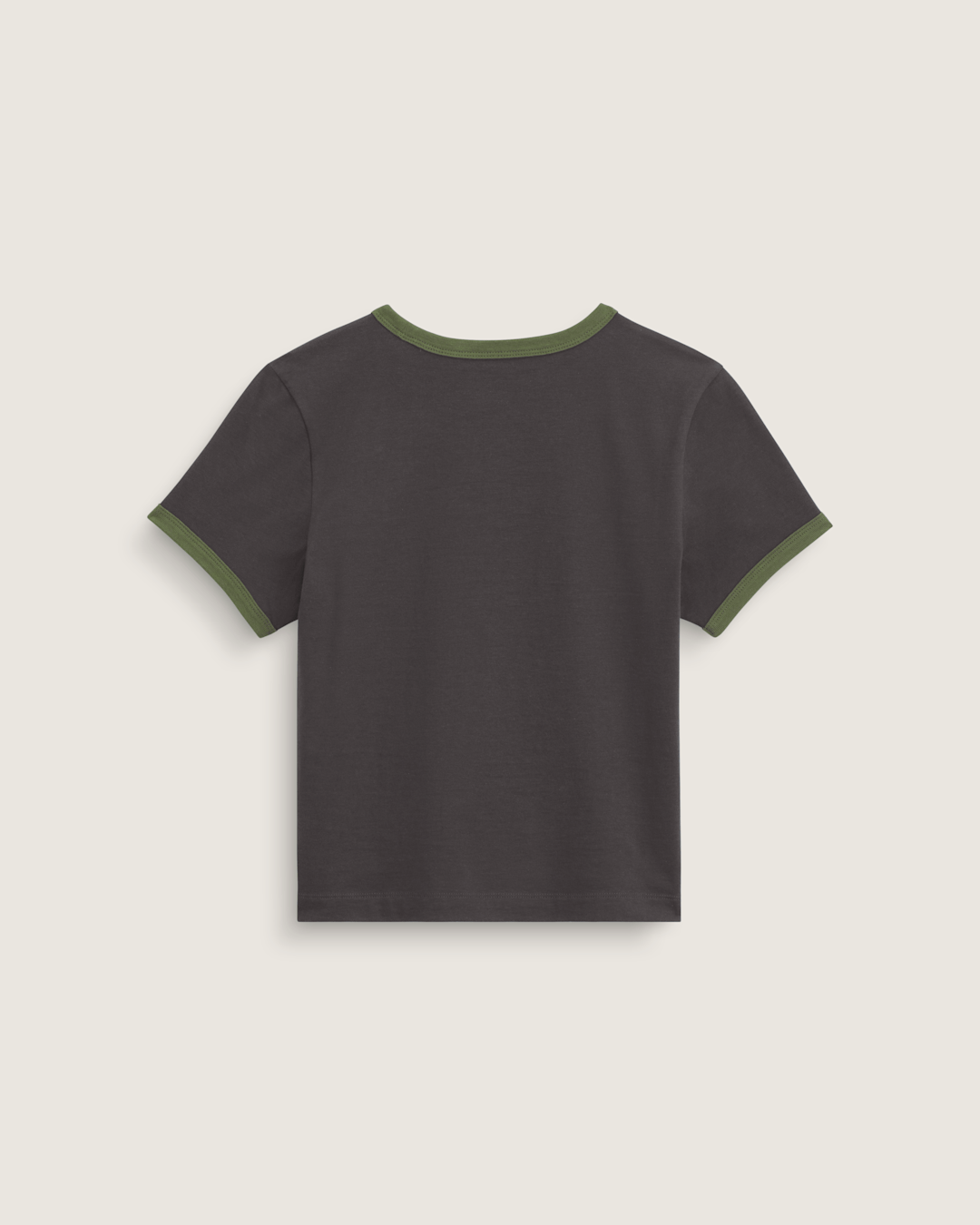 Vans Circle V Ringer Tee in Faded Black