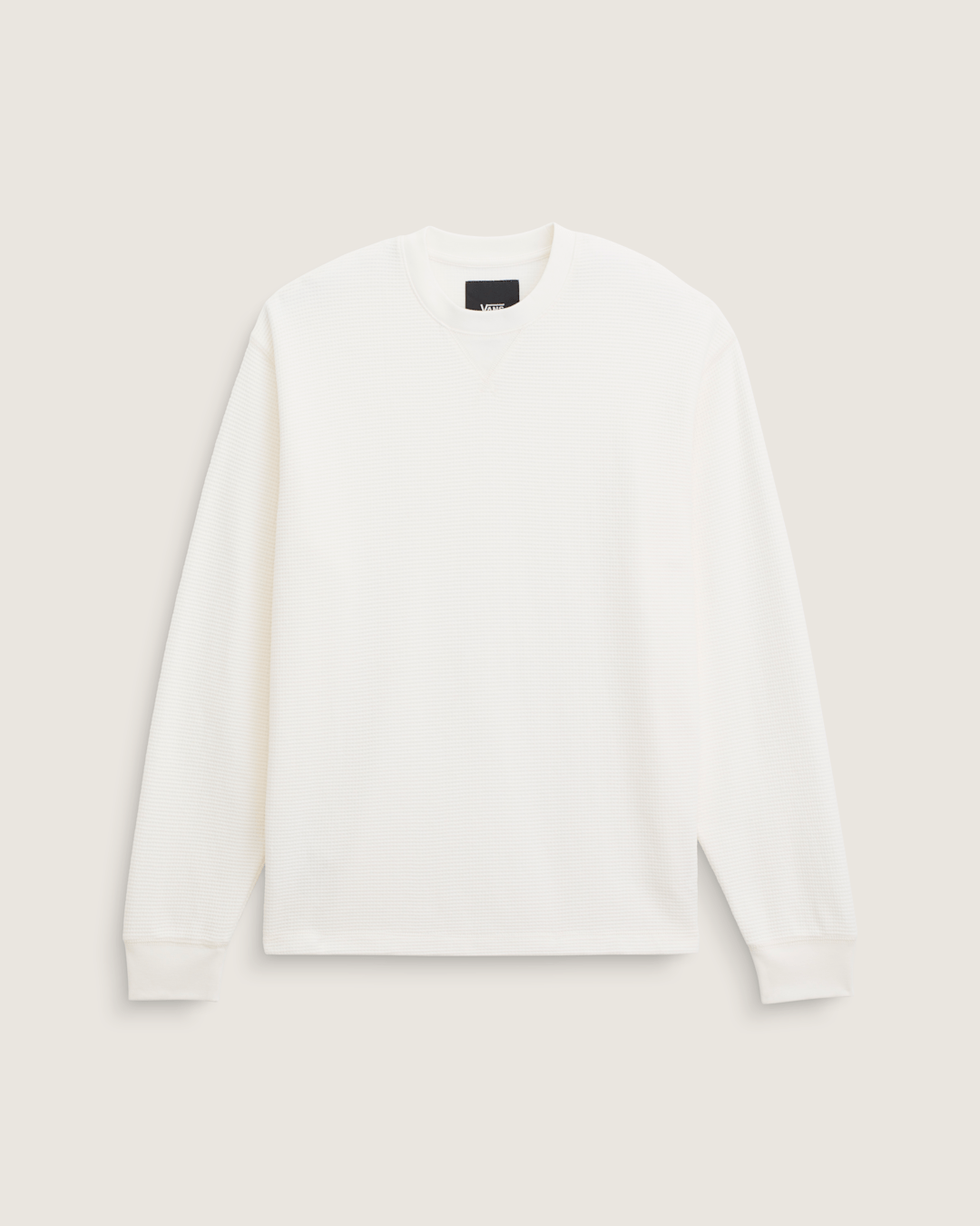 Vans Navigate Long Sleeve Thermal Shirt in Egret White
