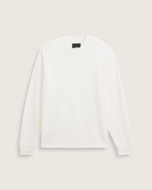 Vans Navigate Long Sleeve Thermal Shirt in Egret White