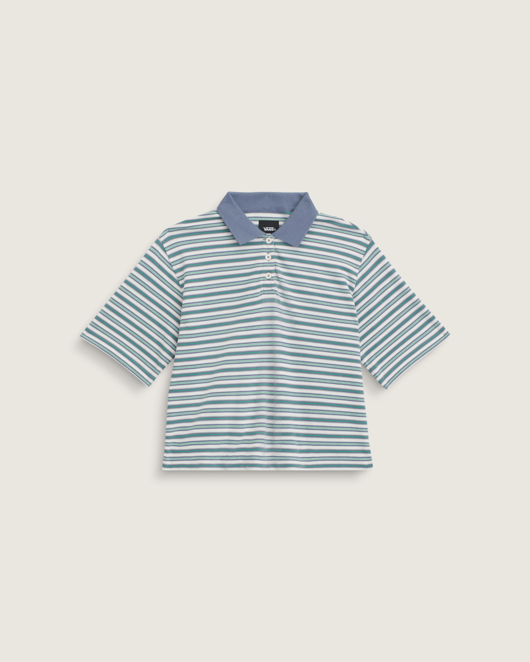 Vans Swing Knit Polo Shirt in Glacial Slate Blue