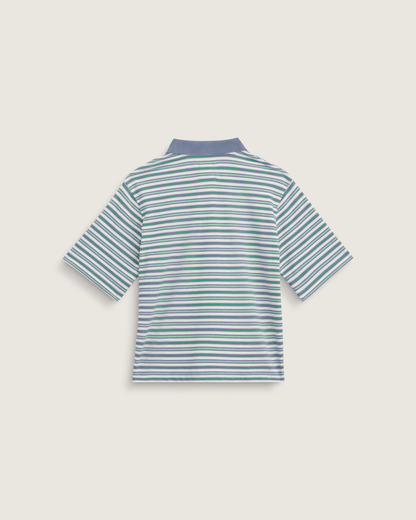 Vans Swing Knit Polo Shirt in Glacial Slate Blue