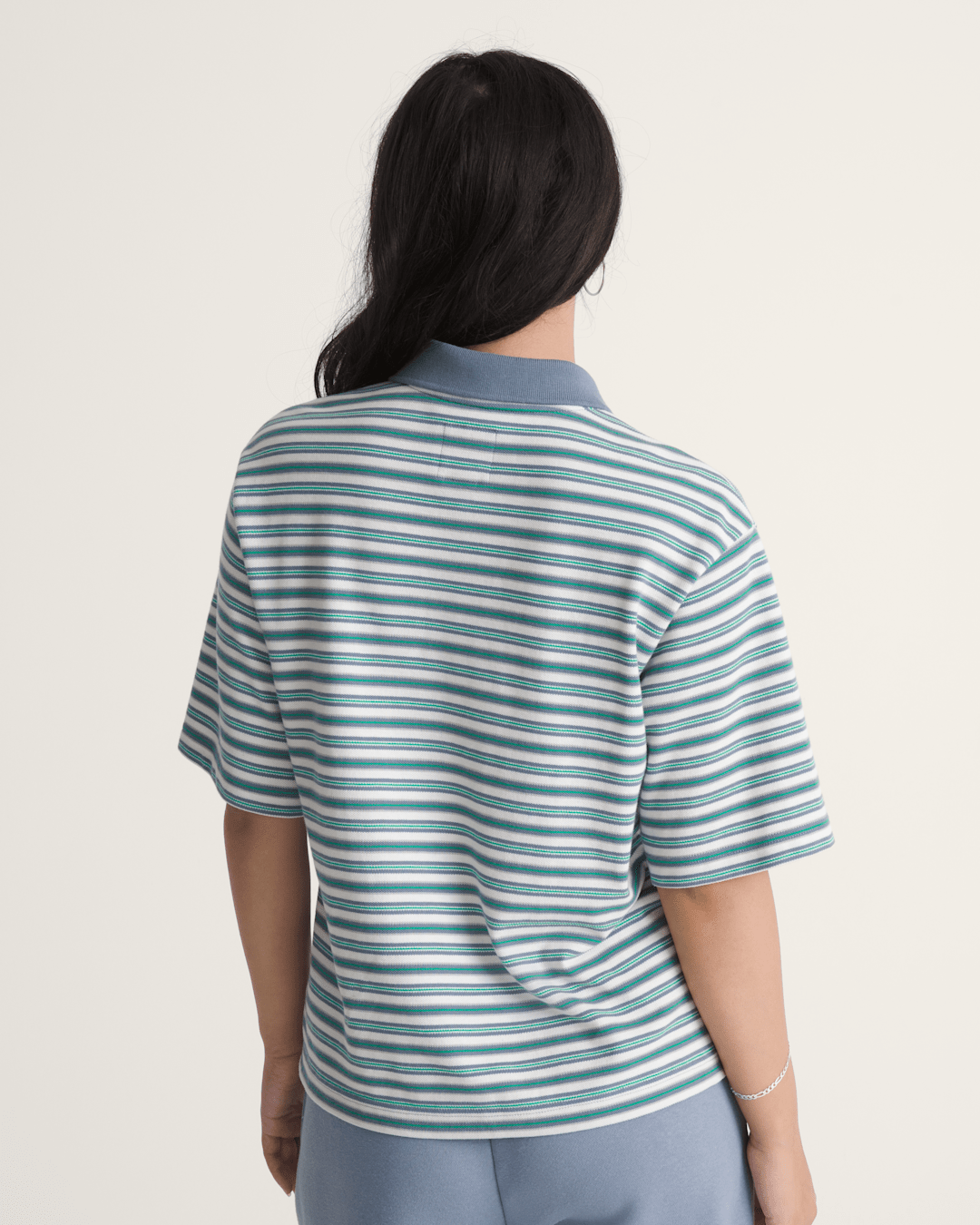 Vans Swing Knit Polo Shirt in Glacial Slate Blue