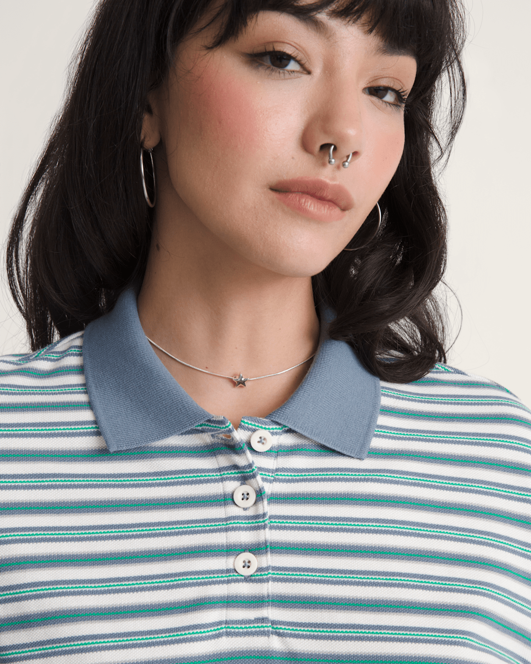Vans Swing Knit Polo Shirt in Glacial Slate Blue