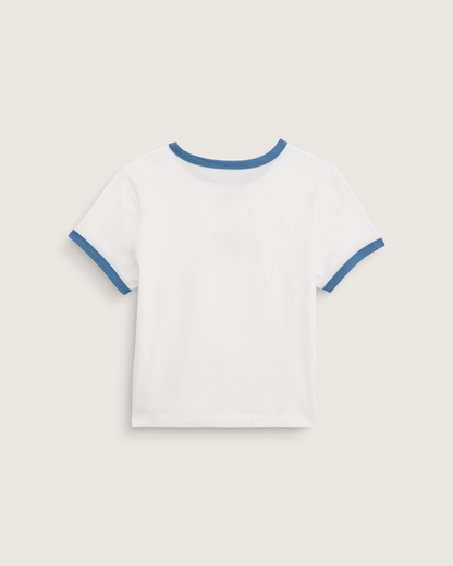Vans Circle V Ringer Tee in Egret