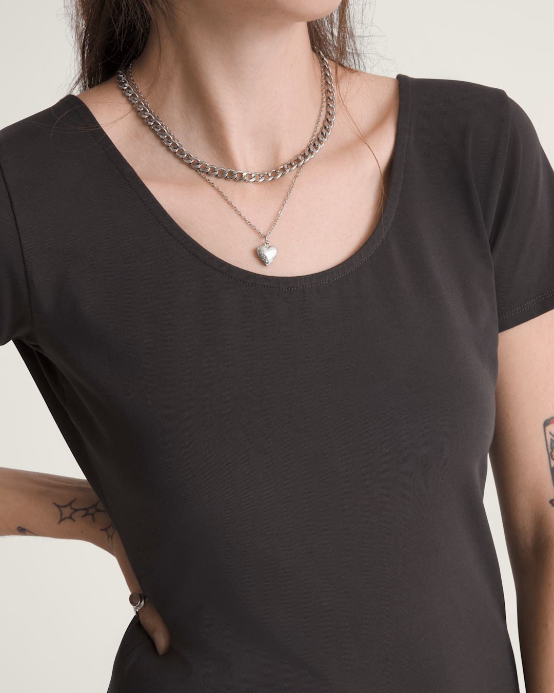 Vans Double Scoop T-Shirt in Faded Black