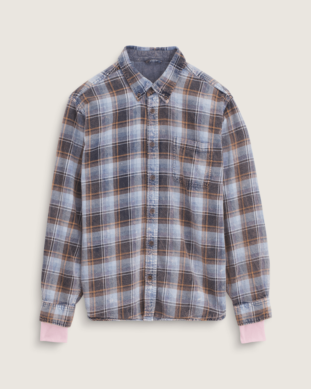 Vans Waffle Shop Reimagined 2Fer Flannel Shirt in Grey / Blue