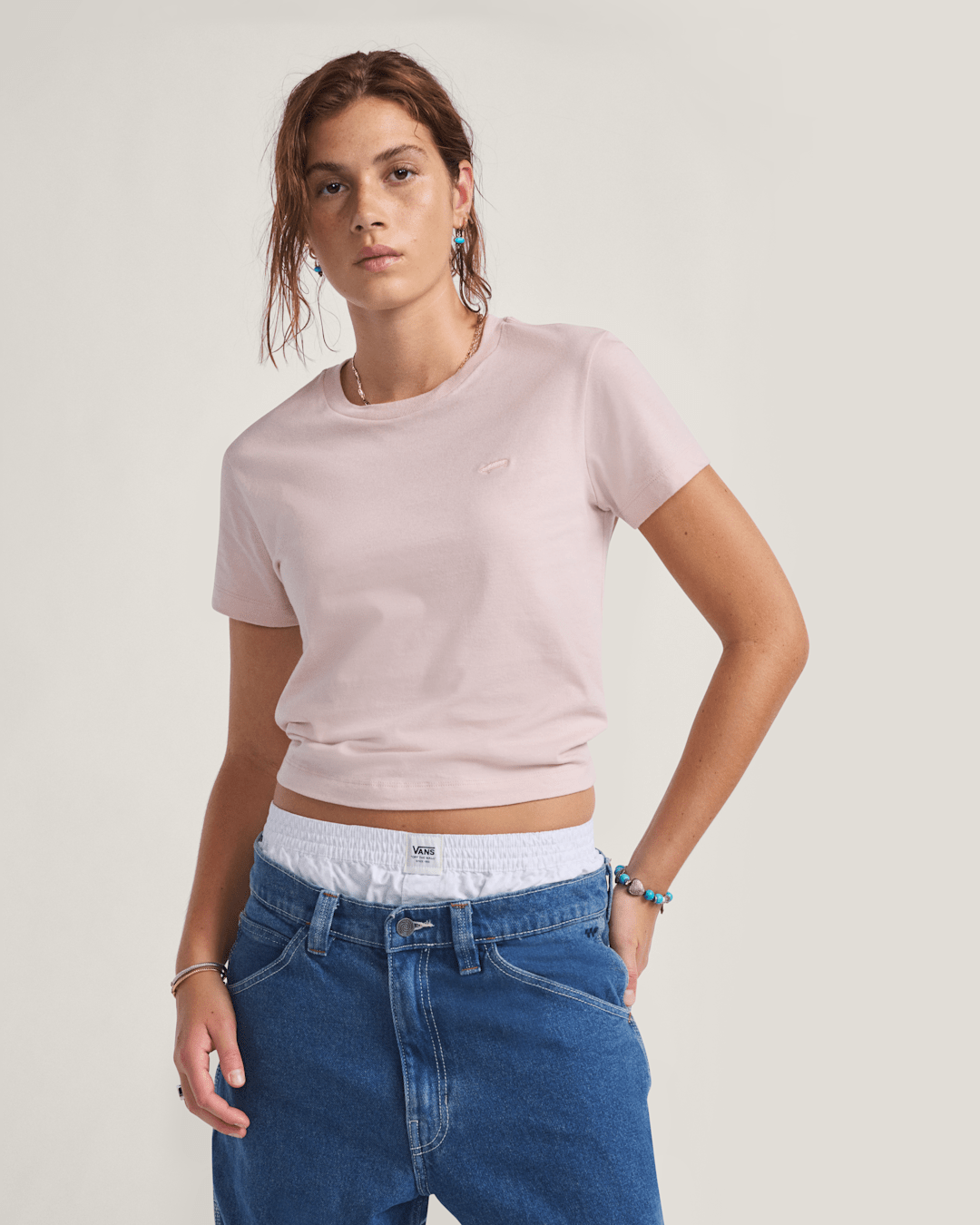 Vans Salton T-Shirt in Sepia Rose Pink