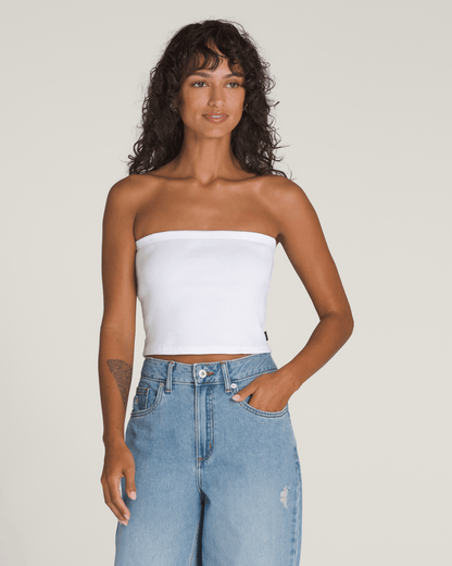 Vans Drew Rib Tube Top in White
