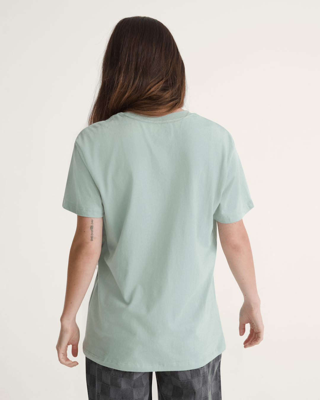 Vans Sunset Palm BFF T-Shirt in Grey Mint Green