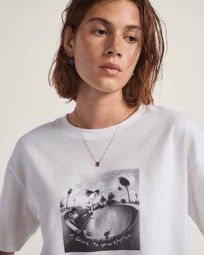 Vans Rhythm Relaxed Crop T-Shirt in White