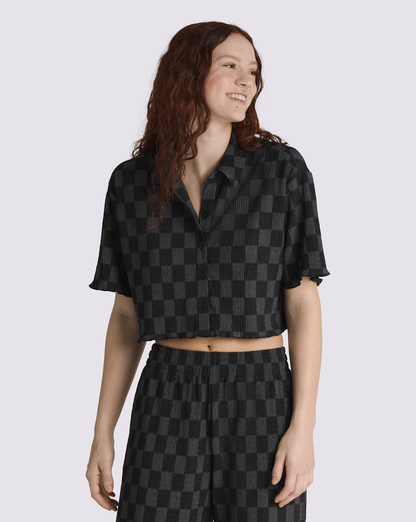 Vans Wren Checkerboard Shirt in Checkerboard Black / Grey
