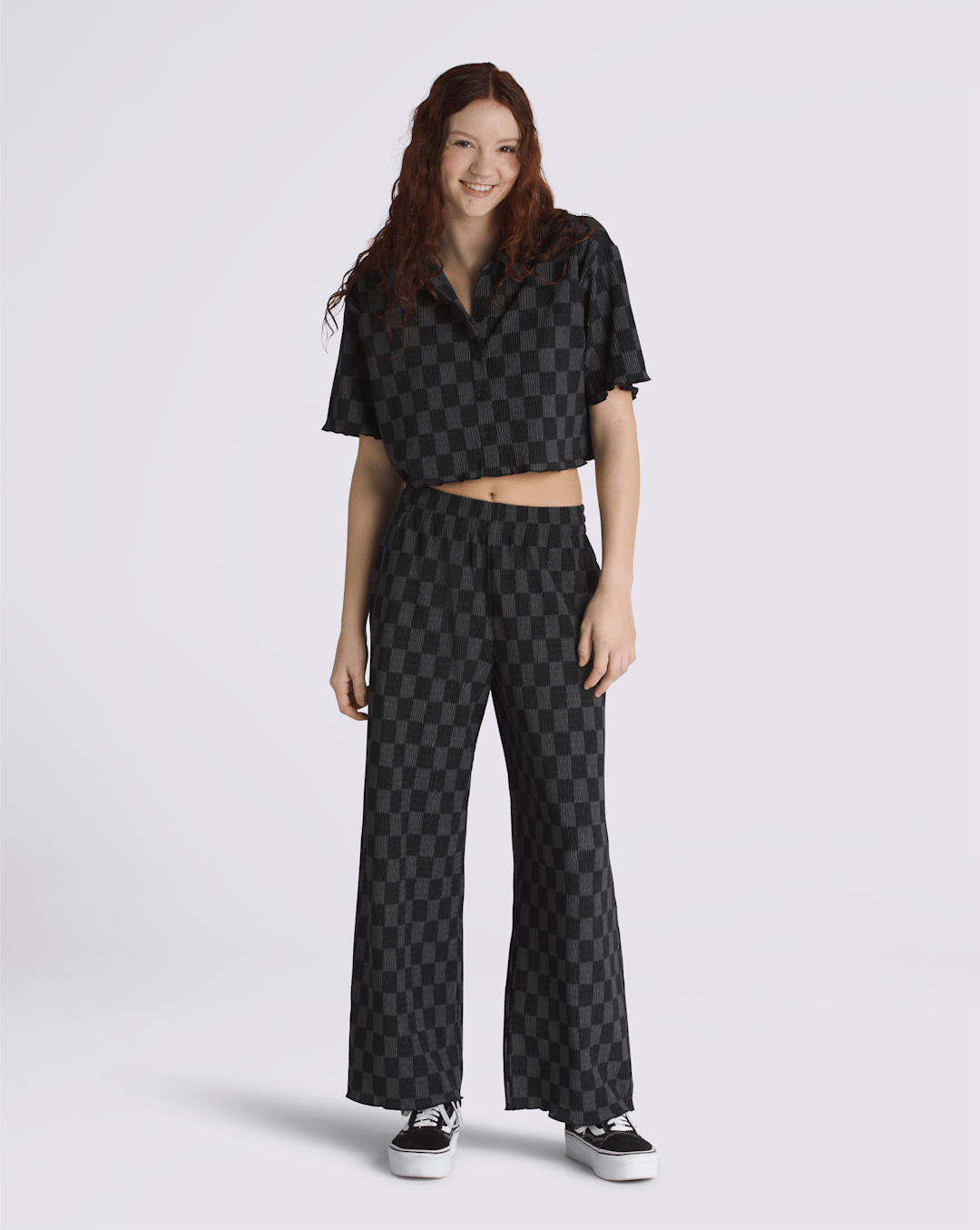 Vans Wren Checkerboard Shirt in Checkerboard Black / Grey