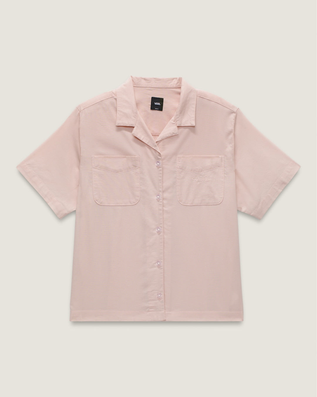 Vans Cassidy Camp Shirt in Sepia Rose Pink