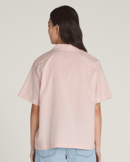 Vans Cassidy Camp Shirt in Sepia Rose Pink