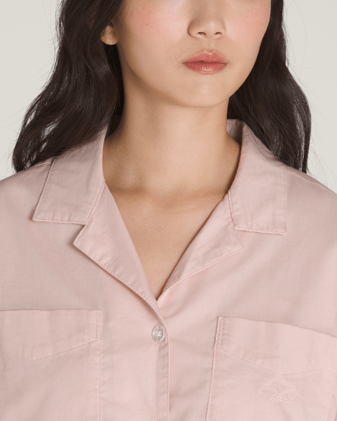 Vans Cassidy Camp Shirt in Sepia Rose Pink